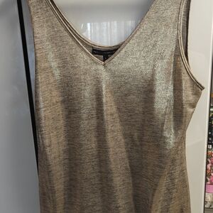 Metallic Gold Sleeveless Top